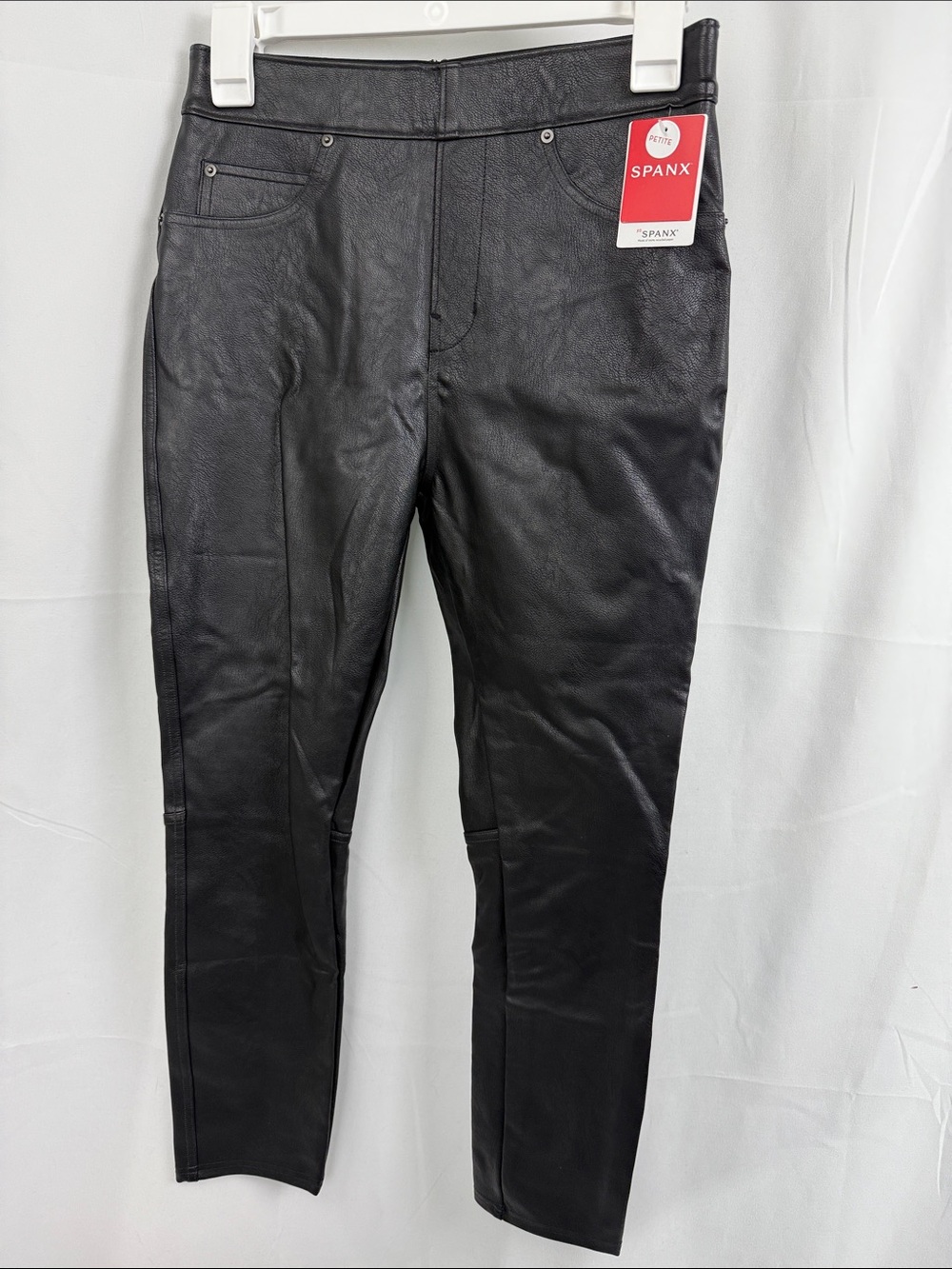 SPANX Faux Leather-Look Leggings in Black
